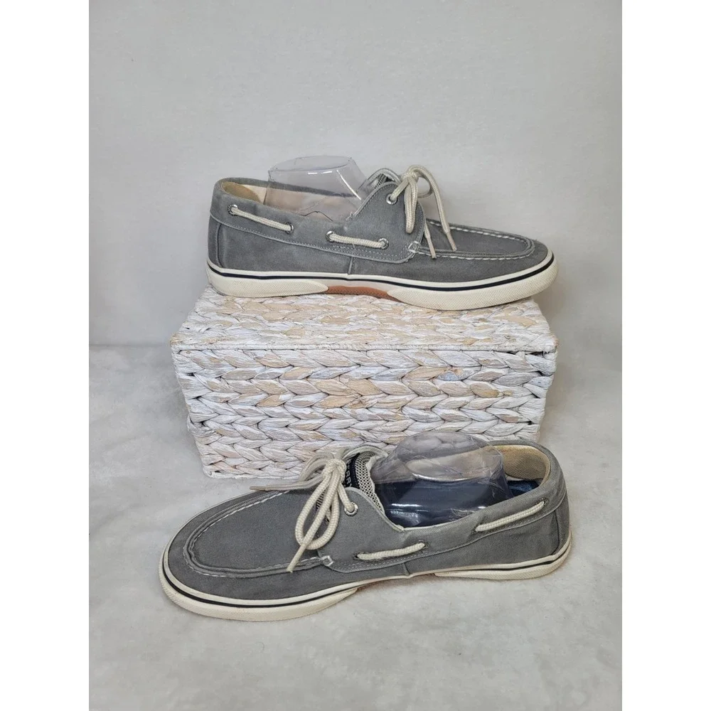 Sperry Top Sider Nautical Coastal Loafers Mens Boat Shoes Preppy‎ Gray Size 12